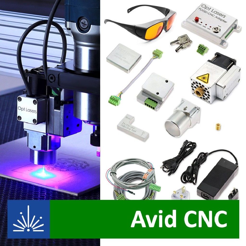 avid cnc router parts laser upgrade with plh3d 6w