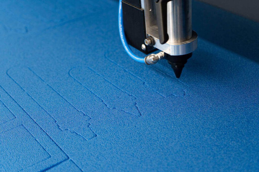 laser cutting blue foam