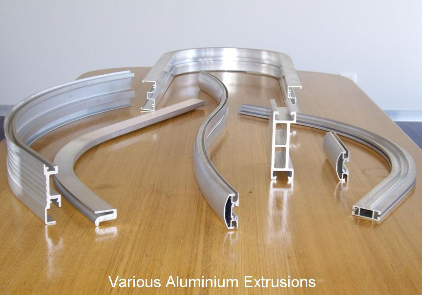 metal aluminium extrusion bends bending