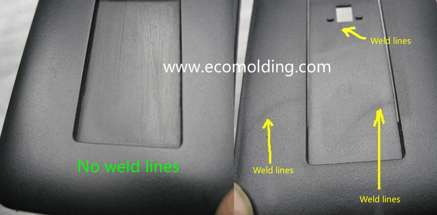 weld lines plastic injection molding defects