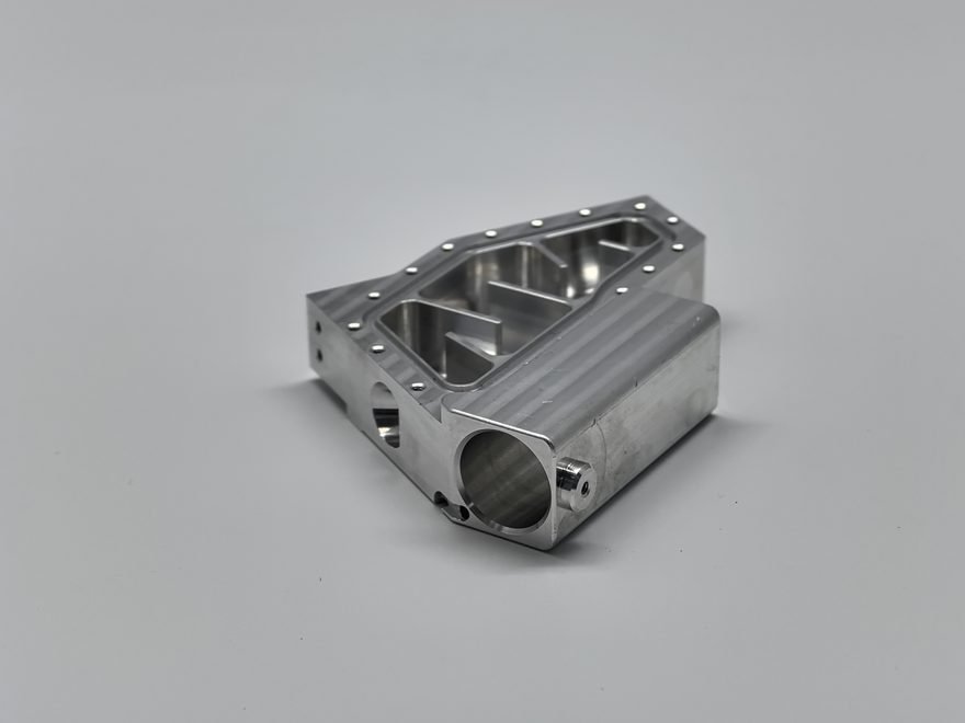 Lightweight machined aluminum aerospace bracket